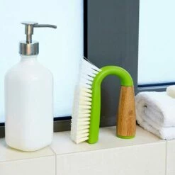 Full Circle Grunge Buster Grout & Tile Brush - Green -TAP WAREHOUSE Shop full circle grout tile brush green freestanding