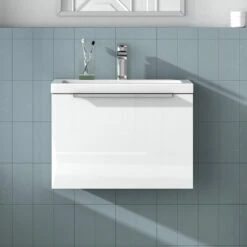 Harbour Alchemy 500mm Wall Hung Vanity Unit & Basin - Gloss White