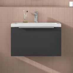 Harbour Alchemy 600mm Wall Hung Vanity Unit & Basin - Gloss White