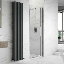 Harbour Alchemy 8mm Easy Clean Hinged Shower Door 700mm & Side Panel 900mm