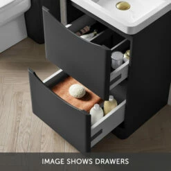 Harbour Clarity 500mm Floorstanding Vanity Unit & Countertop - Gloss White -TAP WAREHOUSE Shop harbour clarity 500mm floorstanding vanity unit matt graphite grey drawers bottom banner