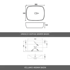 Harbour Clarity 600mm Floorstanding Vanity Unit & Countertop - Matt Graphite Grey - Vellamo 460mm Basin -TAP WAREHOUSE Shop harbour clarity 600 countertop basin sophia vellamo tech 1