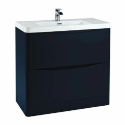 Harbour Clarity 900mm Floorstanding Vanity Unit & Basin - Gloss White -TAP WAREHOUSE Shop harbour clarity 900 floor unit indigo blue cutout