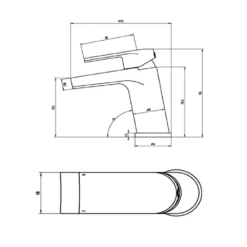 Vellamo Poise Basin Mixer Tap & Waste 11 Vellamo Poise Basin Mixer Tap & Waste -TAP WAREHOUSE Shop harbour clarity basin mixer tap waste technical drawing