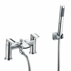 Vellamo Poise Bath Shower Mixer With Shower Kit - Chrome