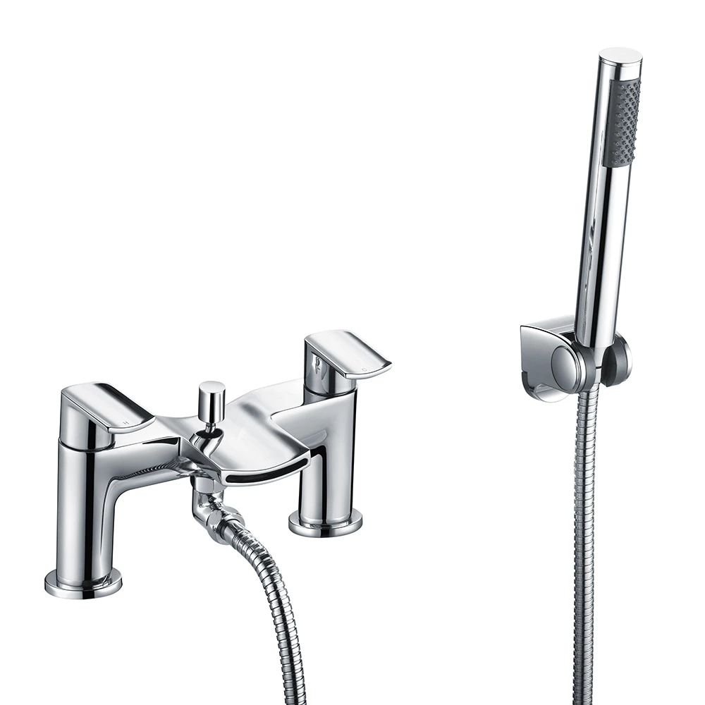Vellamo Poise Bath Shower Mixer With Shower Kit - Chrome 3 Vellamo Poise Bath Shower Mixer With Shower Kit - Chrome