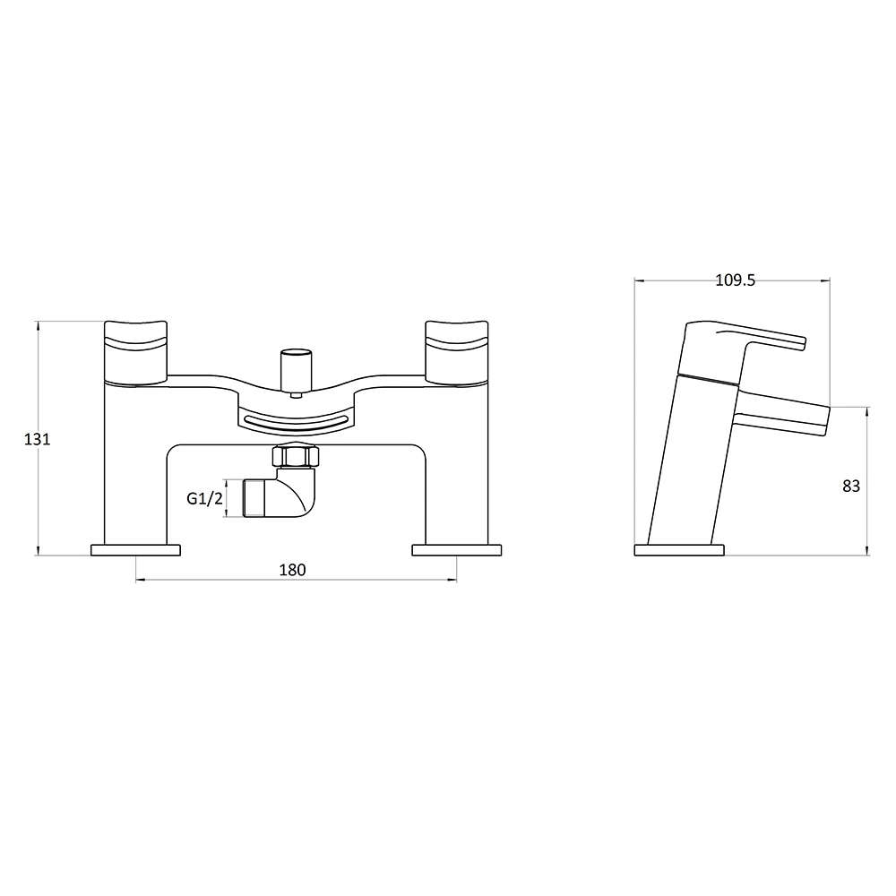 Vellamo Poise Bath Shower Mixer With Shower Kit - Chrome 4 Vellamo Poise Bath Shower Mixer With Shower Kit - Chrome - Image 2