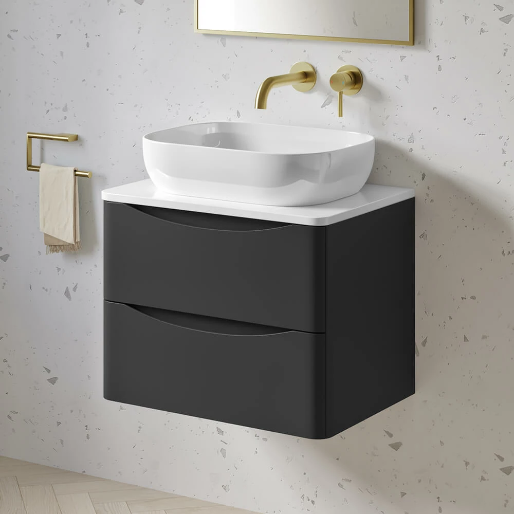 Harbour Clarity 600mm Wall Mounted Vanity Unit & Countertop - Gloss White 4 Harbour Clarity 600mm Wall Mounted Vanity Unit & Countertop - Gloss White - Image 2