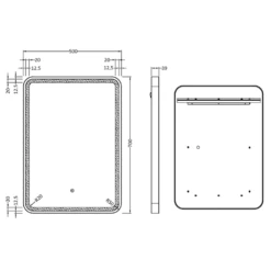 Harbour Clarity LED Illuminated Brushed Brass Framed Mirror With Demister Pad - 500 X 700mm 21 Harbour Clarity LED Illuminated Brushed Brass Framed Mirror With Demister Pad - 500 X 700mm -TAP WAREHOUSE Shop harbour clarity led illuminated mirror brushed brass 500 700 tech