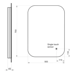 Harbour Clarity LED Bathroom Mirror With Demister Pad - 500 X 700mm 11 Harbour Clarity LED Bathroom Mirror With Demister Pad - 500 X 700mm -TAP WAREHOUSE Shop harbour clarity led mirror 500x700mm tech