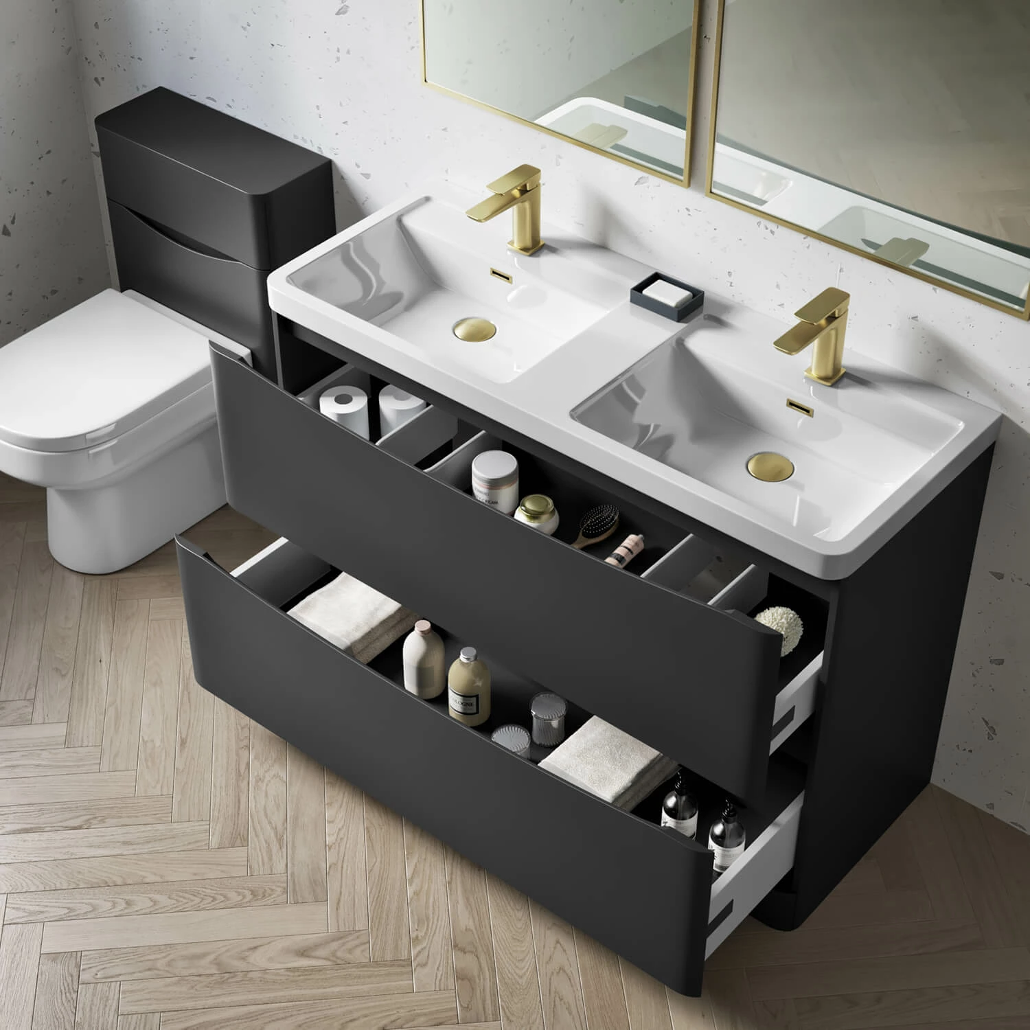 Harbour Clarity 1200mm Floorstanding Vanity Unit & Double Basin - Gloss White 6 Harbour Clarity 1200mm Floorstanding Vanity Unit & Double Basin - Gloss White - Image 4