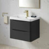 Harbour Clarity 600mm Wall Hung Vanity Unit & Basin - Matt Graphite Grey