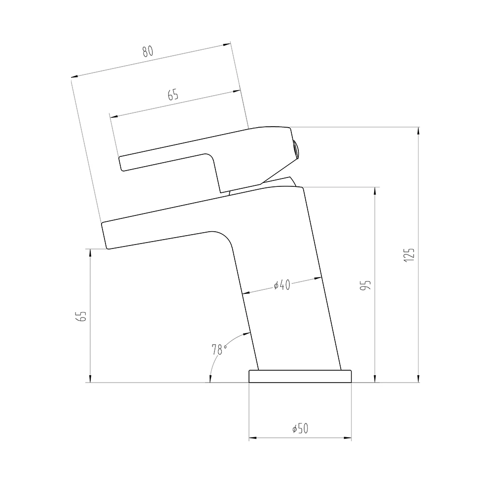 Vellamo Poise Mini Mono Basin Mixer With Push Waste - Chrome 6 Vellamo Poise Mini Mono Basin Mixer With Push Waste - Chrome - Image 4