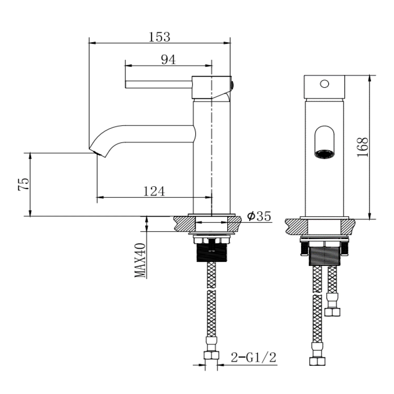 Harbour Clarity Basin Mixer Tap & Click Clack Waste - Chrome 4 Harbour Clarity Basin Mixer Tap & Click Clack Waste - Chrome - Image 2
