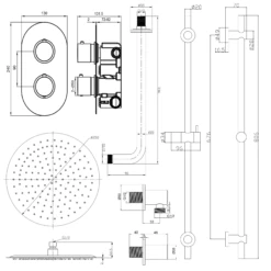 Harbour Clarity Brushed Brass Shower Package With 2 Outlet Valve, Fixed Head & Arm And Slide Rail Shower Kit 7 Harbour Clarity Brushed Brass Shower Package With 2 Outlet Valve, Fixed Head & Arm And Slide Rail Shower Kit -TAP WAREHOUSE Shop harbour clarity shower valve head arm and slide rail kit brushed brass pack tech