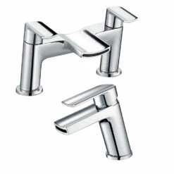 Vellamo Poise Mono Basin Mixer & Deck Mounted Bath Filler