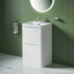 Harbour Clarity 500mm Floorstanding Vanity Unit & Basin - Bardolino Driftwood Oak