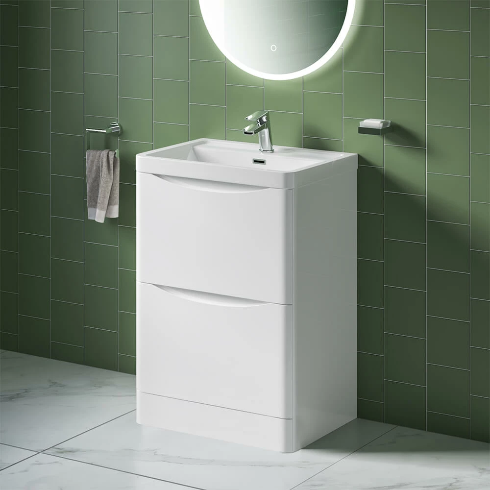 Harbour Clarity 600mm Floorstanding Vanity Unit & Basin - Bardolino Driftwood Oak 4 Harbour Clarity 600mm Floorstanding Vanity Unit & Basin - Bardolino Driftwood Oak - Image 2