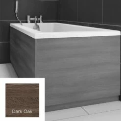 Harbour Dark Oak Vinyl Wrap Bath End Panel 8 Harbour Dark Oak Vinyl Wrap Bath End Panel -TAP WAREHOUSE Shop harbour dark oak 800 vinyl wrap bath end panel