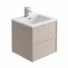 Harbour Form 500mm Wall Mounted Vanity Unit & Basin - French Grey 2 Harbour Form 500mm Wall Mounted Vanity Unit & Basin - French Grey -TAP WAREHOUSE Shop harbour form 500mm french blush wall mounted vanity cutout