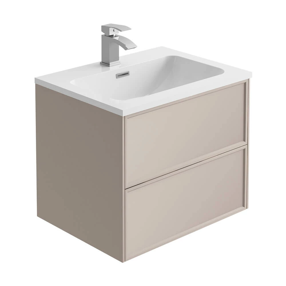 Harbour Form 600mm Wall Mounted Vanity Unit & Basin - French Grey 5 Harbour Form 600mm Wall Mounted Vanity Unit & Basin - French Grey - Image 3