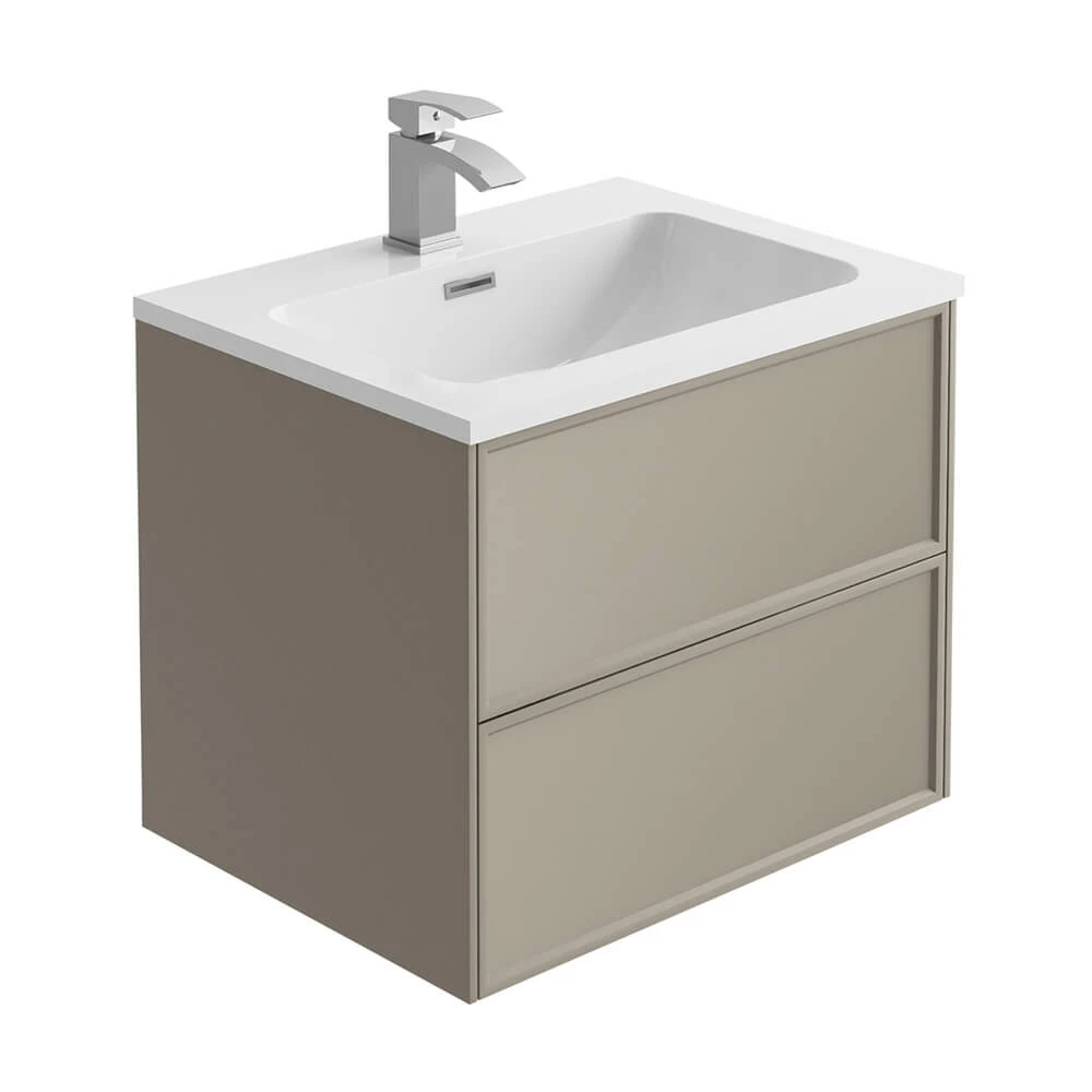 Harbour Form 600mm Wall Mounted Vanity Unit & Basin - French Grey 6 Harbour Form 600mm Wall Mounted Vanity Unit & Basin - French Grey - Image 4