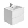Harbour Form 600mm Wall Mounted Vanity Unit & Basin - French Grey -TAP WAREHOUSE Shop harbour form 600mm matt white wall mounted vanity cutout
