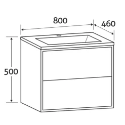 Harbour Form 800mm Wall Mounted Vanity Unit & Basin - French Grey -TAP WAREHOUSE Shop harbour form 800mm wall vanity unit and basin tech