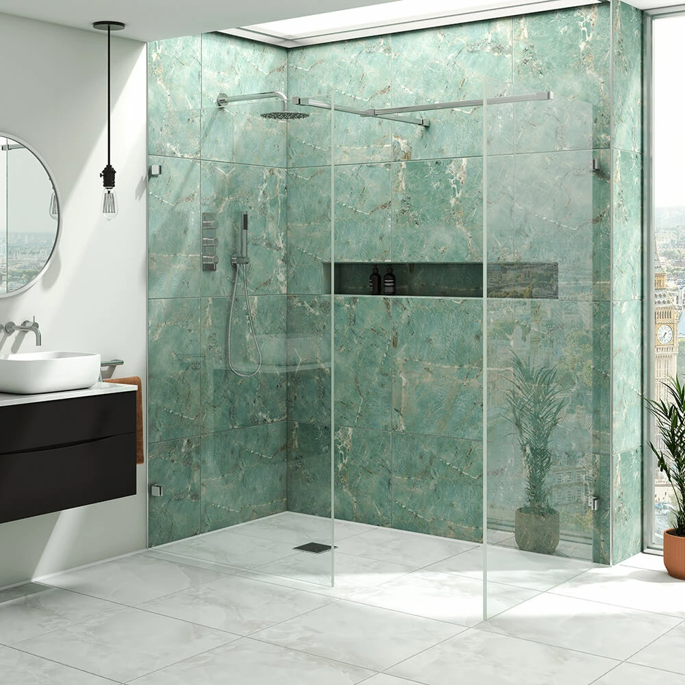 Harbour Frameless 10mm 2m Tall Easy Clean No-Profile Wetroom 2 Panels 700mm & 760mm 3 Harbour Frameless 10mm 2m Tall Easy Clean No-Profile Wetroom 2 Panels 700mm & 760mm