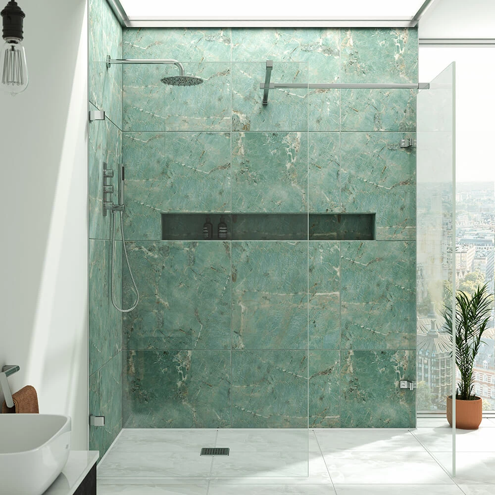 Harbour Frameless 10mm 2m Tall Easy Clean No-Profile Wetroom 2 Panels 700mm & 760mm 4 Harbour Frameless 10mm 2m Tall Easy Clean No-Profile Wetroom 2 Panels 700mm & 760mm - Image 2