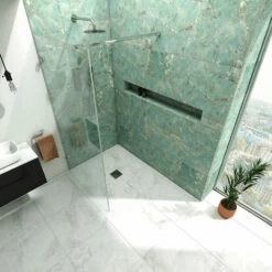 Harbour Frameless 800 10mm 2m Tall Easy Clean Wetroom Panel -TAP WAREHOUSE Shop harbour frameless wetroom walkin panel lifestyle3