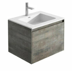 Harbour Substance 600mm 1 Drawer Wall Mounted Vanity Unit & Black Basin - Concrete Effect 23 Harbour Substance 600mm 1 Drawer Wall Mounted Vanity Unit & Black Basin - Concrete Effect -TAP WAREHOUSE Shop harbour galactic 600 wme 1