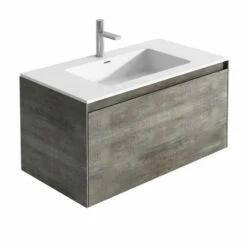 Harbour Substance 900mm 1 Drawer Wall Mounted Vanity Unit & Black Basin - Concrete Effect 23 Harbour Substance 900mm 1 Drawer Wall Mounted Vanity Unit & Black Basin - Concrete Effect -TAP WAREHOUSE Shop harbour galactic 900 wme 1