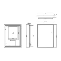 Harbour Glow LED Mirror With Demister Pad & Shaver Socket - 600 X 800mm 7 Harbour Glow LED Mirror With Demister Pad & Shaver Socket - 600 X 800mm -TAP WAREHOUSE Shop harbour glow led mirror 600x800mm tech
