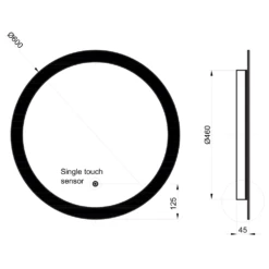 Harbour Glow Round LED Bathroom Mirror With Demister Pad - 600mm 9 Harbour Glow Round LED Bathroom Mirror With Demister Pad - 600mm -TAP WAREHOUSE Shop harbour glow round led mirror 600mm tech