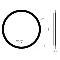 Harbour Glow Round LED Bathroom Mirror With Demister Pad - 800mm 9 Harbour Glow Round LED Bathroom Mirror With Demister Pad - 800mm -TAP WAREHOUSE Shop harbour glow round led mirror 800mm tech