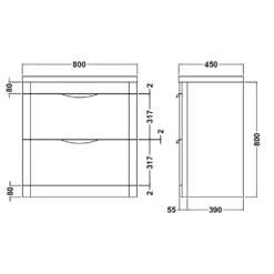 Harbour Grace 800mm Floor Standing Vanity Unit With Polymarble Basin - White Gloss 7 Harbour Grace 800mm Floor Standing Vanity Unit With Polymarble Basin - White Gloss -TAP WAREHOUSE Shop harbour grace double soft close drawer unit tech