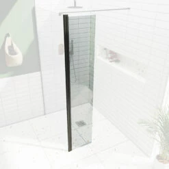 Harbour I10 Hinged 10mm Return Panel For Harbour I10 Glass Panels - Matt Black