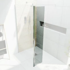 Harbour I10 400mm Hinged Return 10mm Panel For Harbour I10 Wetroom Panels - Chrome