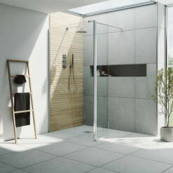 Harbour I10 10mm Easy Clean 2m Tall 700mm Wetroom Panel & 300mm Hinged Return Panel - Chrome 15 Harbour I10 10mm Easy Clean 2m Tall 700mm Wetroom Panel & 300mm Hinged Return Panel - Chrome -TAP WAREHOUSE Shop harbour i10 shower panel with return panel chrome room set