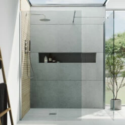 Harbour I10 10mm Easy Clean 2m Tall Wetroom 2 Panel Pack 700mm & 700mm - Chrome 10 Harbour I10 10mm Easy Clean 2m Tall Wetroom 2 Panel Pack 700mm & 700mm - Chrome -TAP WAREHOUSE Shop harbour i10 two panel shower enclosure chrome front