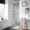 Harbour I5 5mm Pivot Shower Door 800mm & Side Panel 800mm 1 Harbour I5 5mm Pivot Shower Door 800mm & Side Panel 800mm -TAP WAREHOUSE Shop harbour i5 pivot shower door lifestyle 2