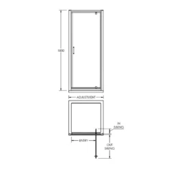 Harbour I5 5mm Pivot Shower Door 800mm & Side Panel 800mm 21 Harbour I5 5mm Pivot Shower Door 800mm & Side Panel 800mm -TAP WAREHOUSE Shop harbour i5 pivot shower door technical drawing