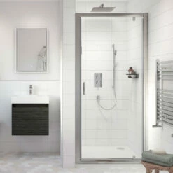 Harbour I5 5mm Pivot Shower Door 800mm & Side Panel 800mm 14 Harbour I5 5mm Pivot Shower Door 800mm & Side Panel 800mm -TAP WAREHOUSE Shop harbour i5 pivot shower door with side panel lifestyle v2