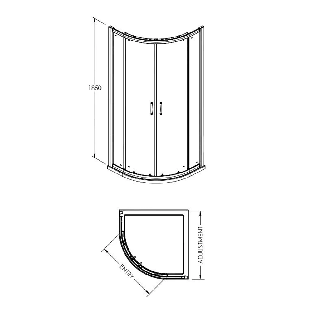Harbour I5 5mm Quadrant Shower Enclosure - 900mm 9 Harbour I5 5mm Quadrant Shower Enclosure - 900mm - Image 7