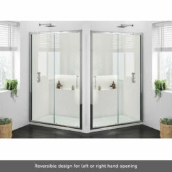 Harbour I6 1100 Universal Sliding Shower Door - 6mm Glass 22 Harbour I6 1100 Universal Sliding Shower Door - 6mm Glass -TAP WAREHOUSE Shop harbour i6 easy clean sliding door left hand opening