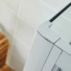 Harbour I6 1100 Universal Sliding Shower Door - 6mm Glass 19 Harbour I6 1100 Universal Sliding Shower Door - 6mm Glass -TAP WAREHOUSE Shop harbour i6 semi frameless enclosure detail lifestyle