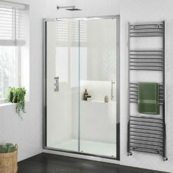 Harbour I6 1100 Universal Sliding Shower Door - 6mm Glass 14 Harbour I6 1100 Universal Sliding Shower Door - 6mm Glass -TAP WAREHOUSE Shop harbour i6 sliding door easyclean shower enclosure lifestyle1