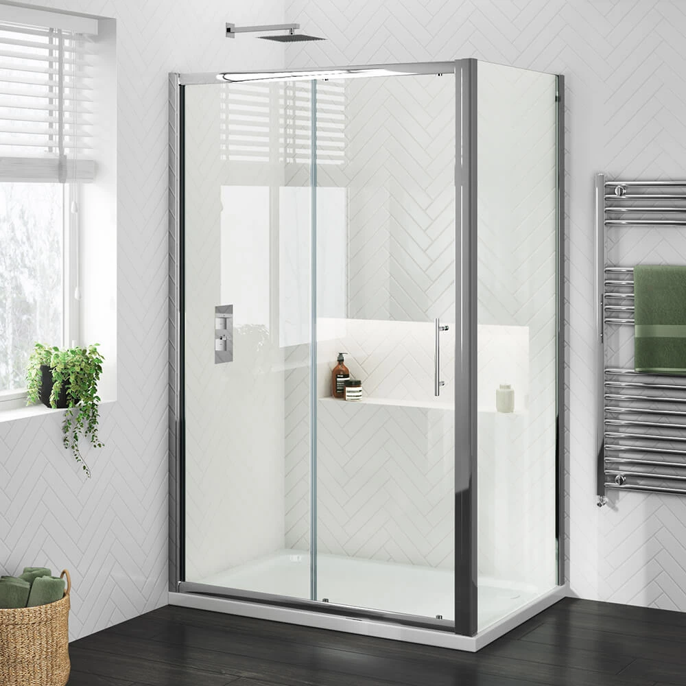 Harbour I6 1100 Universal Sliding Shower Door - 6mm Glass 3 Harbour I6 1100 Universal Sliding Shower Door - 6mm Glass