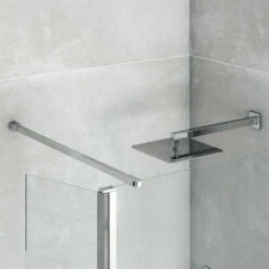Harbour I8 8mm 2m Tall Easy Clean 700mm Wetroom Panel & Flipper Return Panel -TAP WAREHOUSE Shop harbour i8 8mm 2m tall easy clean wetroom panel flipper return panel lifestyle3